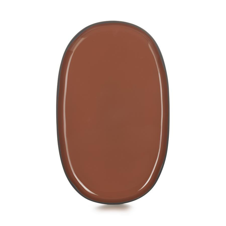 SERVIERTELLER CARACTERE 35,5 cm Zimt - Braun, Keramik (21.8/2.5/35.5cm) - Revol Porcelaine France