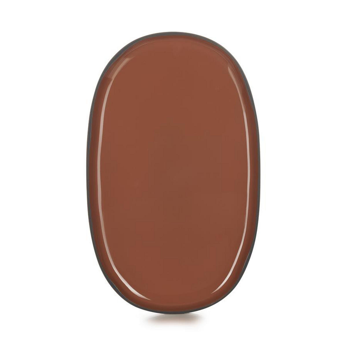 SERVIERTELLER CARACTERE 35,5 cm Zimt - Braun, Keramik (21.8/2.5/35.5cm) - Revol Porcelaine France