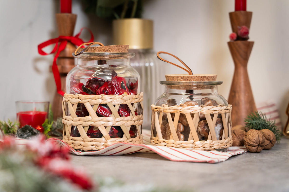 KEKSDOSE Boho 1000 ml 12/12/15,5 cm - Transparent, Glas (12/15.5/12cm) - ZELLER
