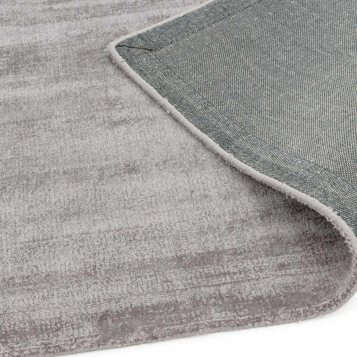 TEPPICH Viskose handgewebt zeitloses Design BARI, Silber 160x230 cm - Silberfarben, Textil (160/230cm) - KADIMA DESIGN