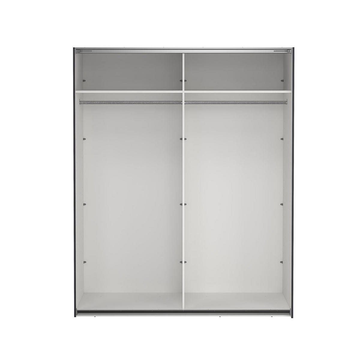 SCHIEBETÜRENSCHRANK, Como, Grau, Holzwerkstoff, 179 x 67 x 221 cm - Grau, Holzwerkstoff (179/221/67cm) - ebuy24