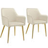 ARMLEHNSTUHL 2er Set Avane 55 x 63 5 x 86 5 cm beige - Beige, Textil (55/86.5/63.5cm) - tectake