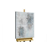 OLEJOMAĽBA 60/90 cm, More a pláž - sivá, drevo/textil (60/90cm) - KUNSTLOFT