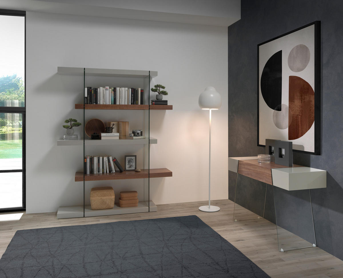 KONSOLE Rechteckig Walnuss , Grau 120/40/73 cm - Nussbaumfarben/Grau, Holz (40/120/73cm) - ANGEL CERDA