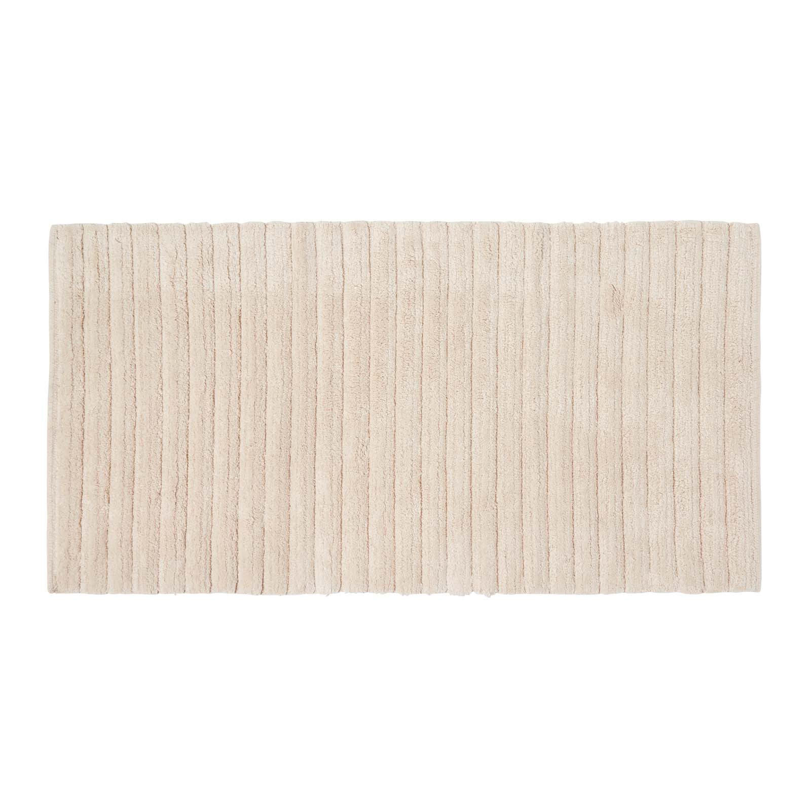 BADLÄUFER gerippt 50/100 cm, Baumwolle - Sandfarben, Textil (50/100cm) - Homescapes