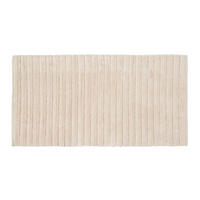 BADLÄUFER gerippt 50/100 cm, Baumwolle - Sandfarben, Textil (50/100cm) - Homescapes