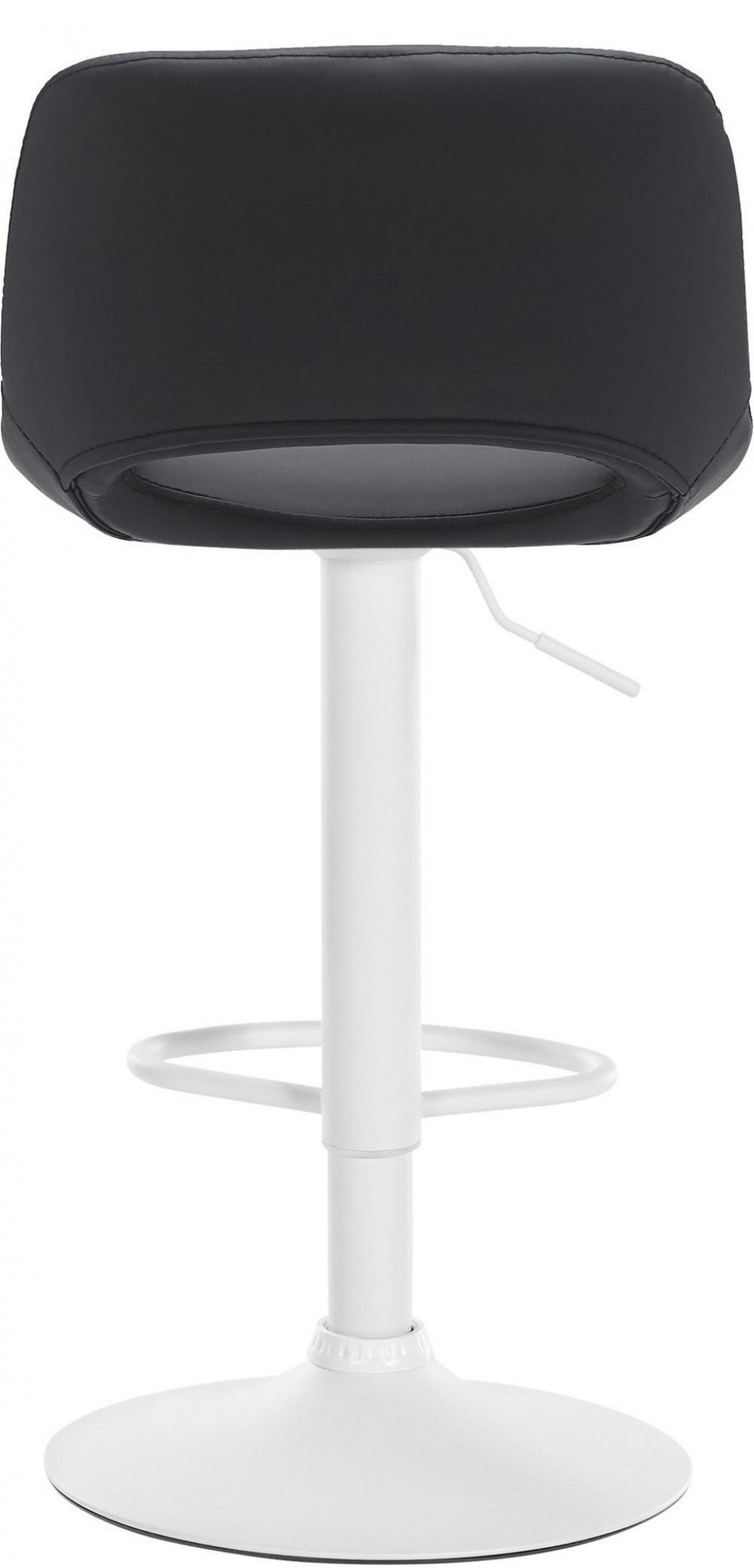 BARHOCKER Lederlook schwarz - Schwarz, Textil (42/86/46cm) - CLP