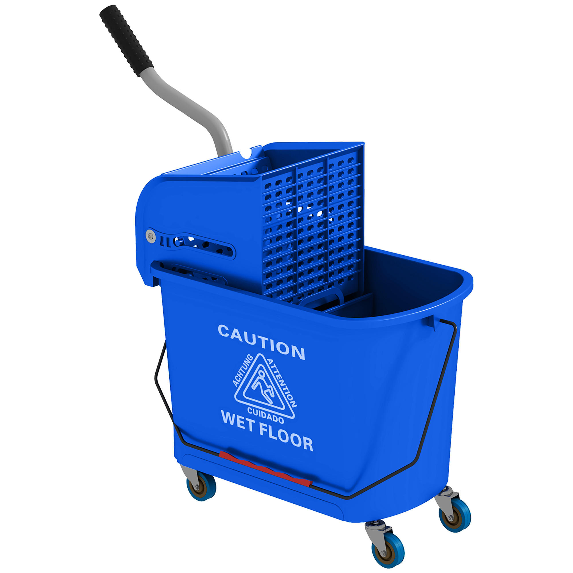PUTZWAGEN Kunststoff Blau - Blau, Kunststoff (27/70.5/60cm) - HOMCOM