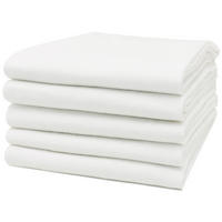 SPUCKTÜCHER, 5er-Set, 80x80 cm, 100% Baumwolle, Weiß - Weiß, Textil (80/80cm) - Zollner