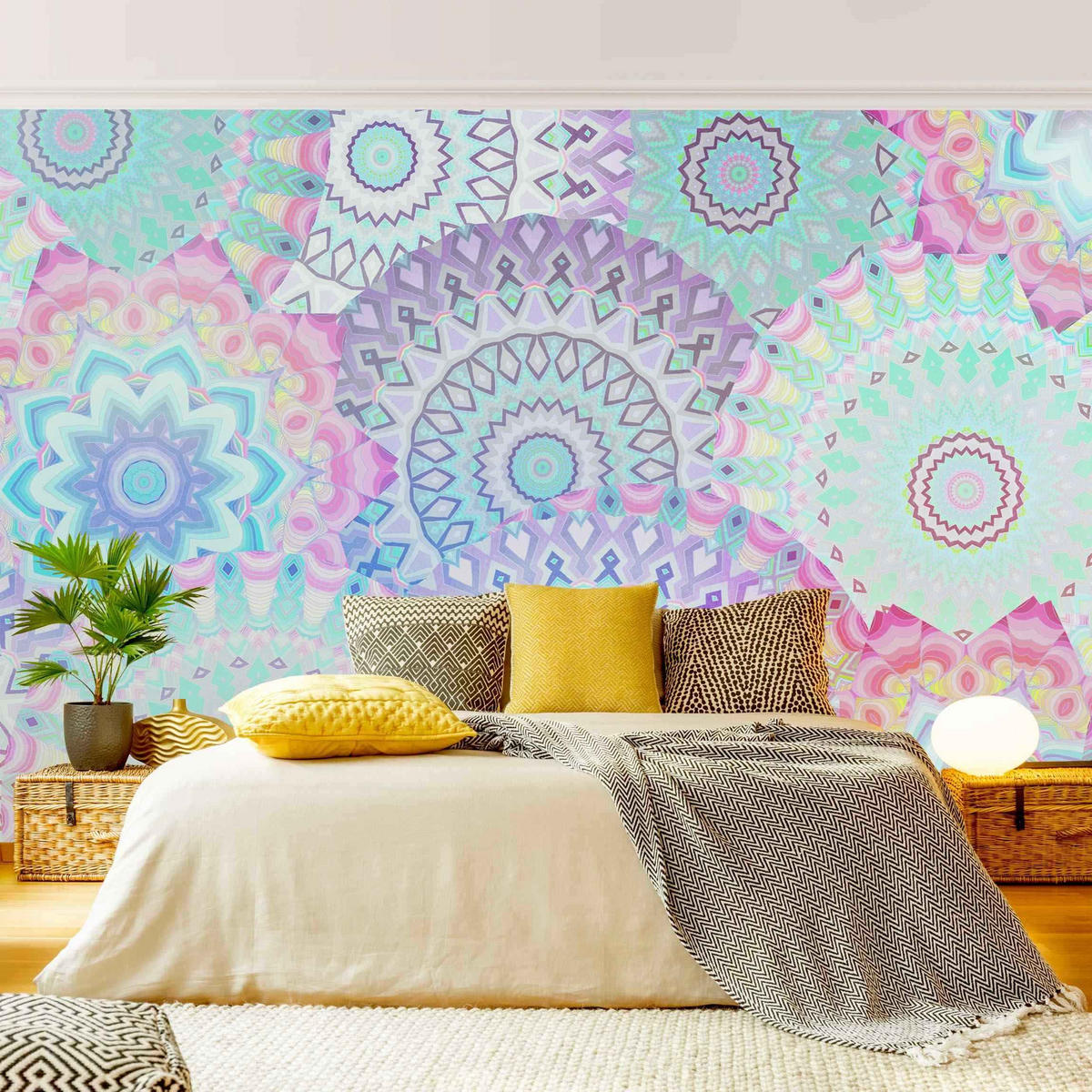 FOTOTAPETE Sommerträume Mandalas 432/290 cm - Multicolor, Papier (432/290cm) - Bilderwelten