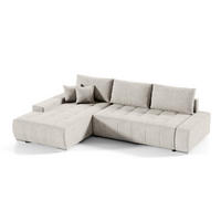 ECKSOFA Jonas 4 Sitzplätze Cremeweiß - Grün, Holzwerkstoff (265/185cm) - Petits-meubles