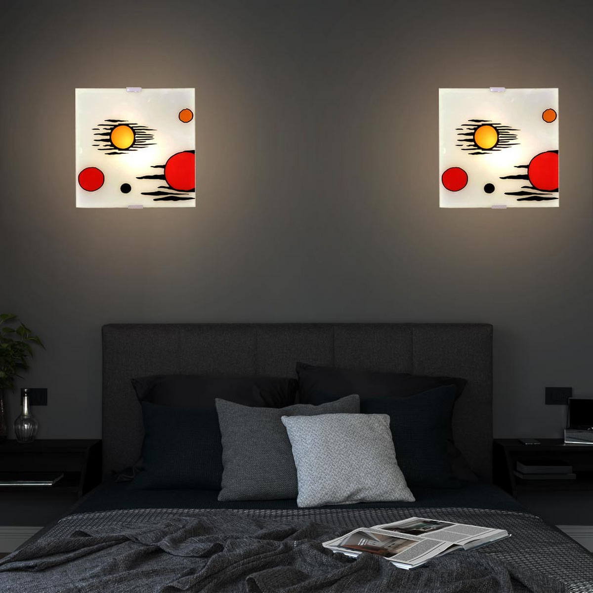 DECKENLEUCHTE Weiß satiniert - Weiß, Glas (29/29/6.5cm)