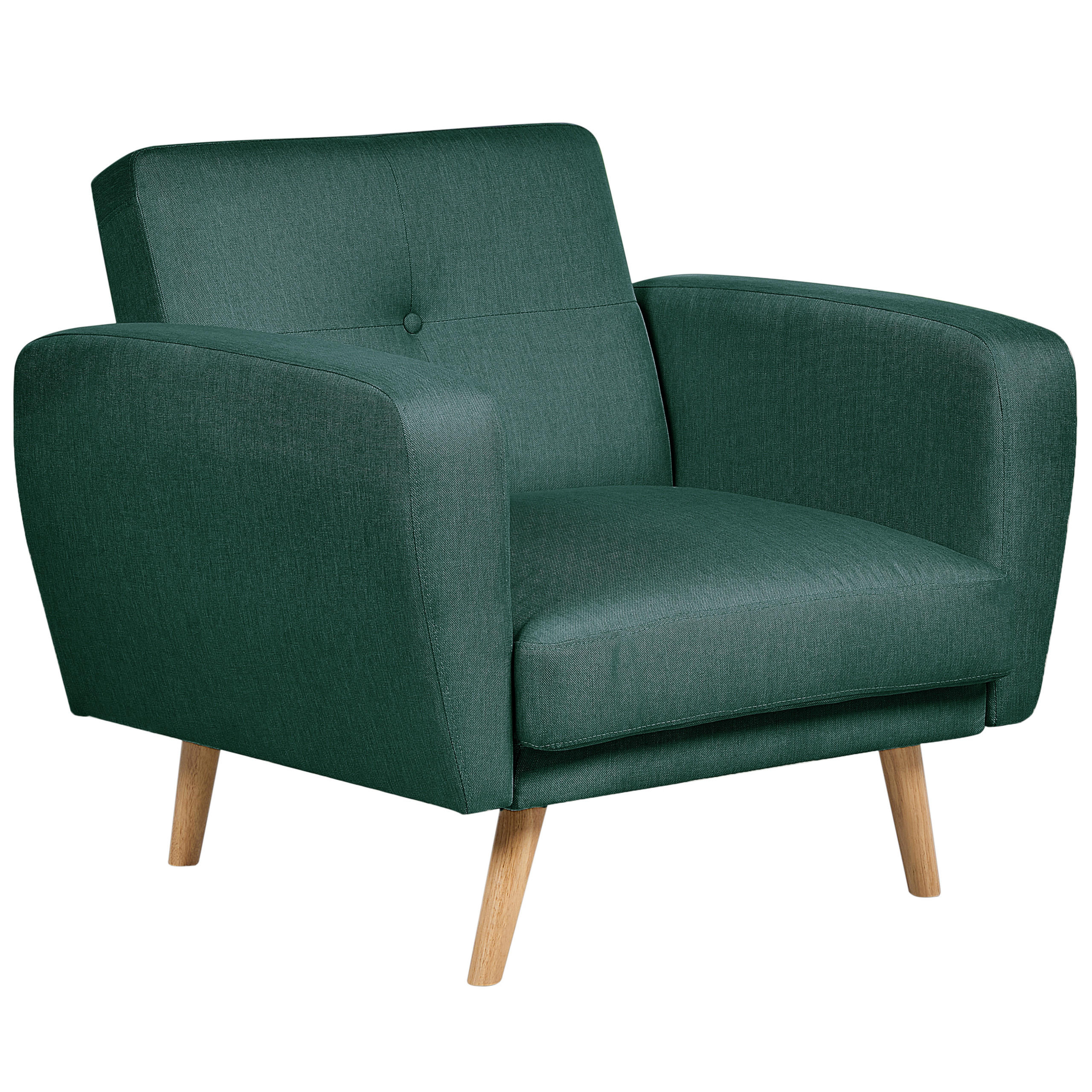SESSEL Dunkelgrün Florli - Hellbraun/Grün, Textil (89/82/85cm) - Beliani