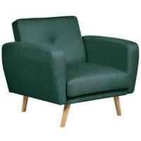 SESSEL Dunkelgrün Florli - Hellbraun/Grün, Textil (89/82/85cm) - Beliani