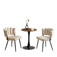 ESSGRUPPE DE-39410 3-teilig, mit 2 Stühlen Hellbraun - Hellbraun, Holzwerkstoff (60/72/60cm) - ComfortXL