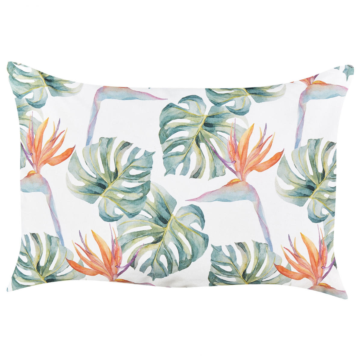 GARTENKISSEN 2er-Set Blattmotiv mehrfarbig 40/60 cm Torrazzo - Multicolor, Textil (40/60cm) - Beliani