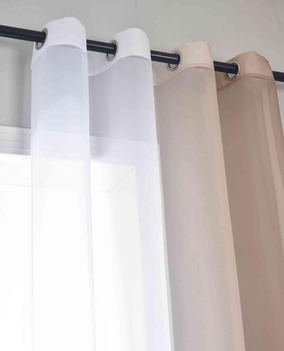 VORHANG 2ER SET »Modena« HxB 175x140 cm Braun - Braun, Textil (140/175cm) - Gardinenbox