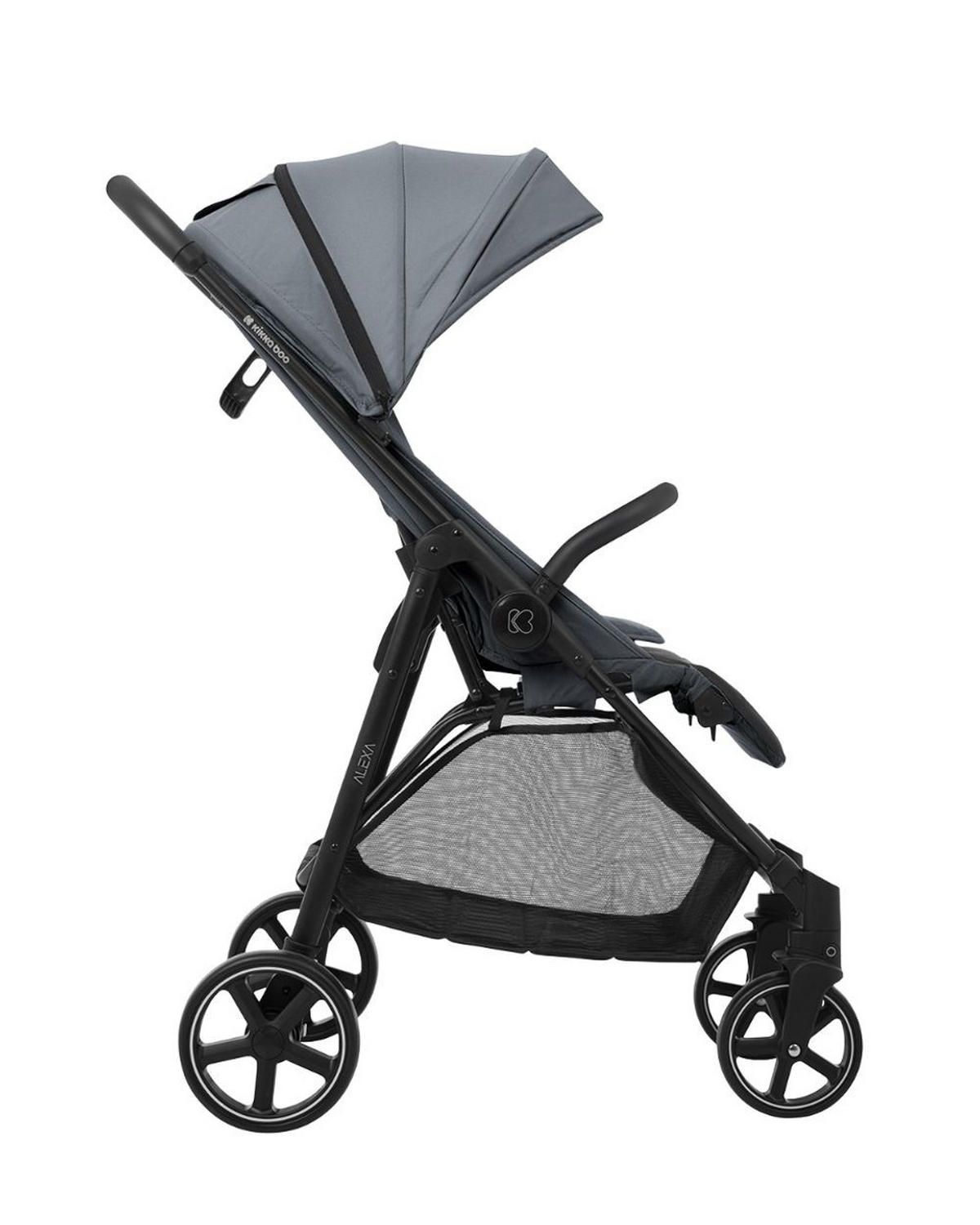BUGGY Alexa 22 kg grau faltbar, Rückenlehne verstellbar, Gurt - Grau, Metall (72/51/101cm) - Kikka boo