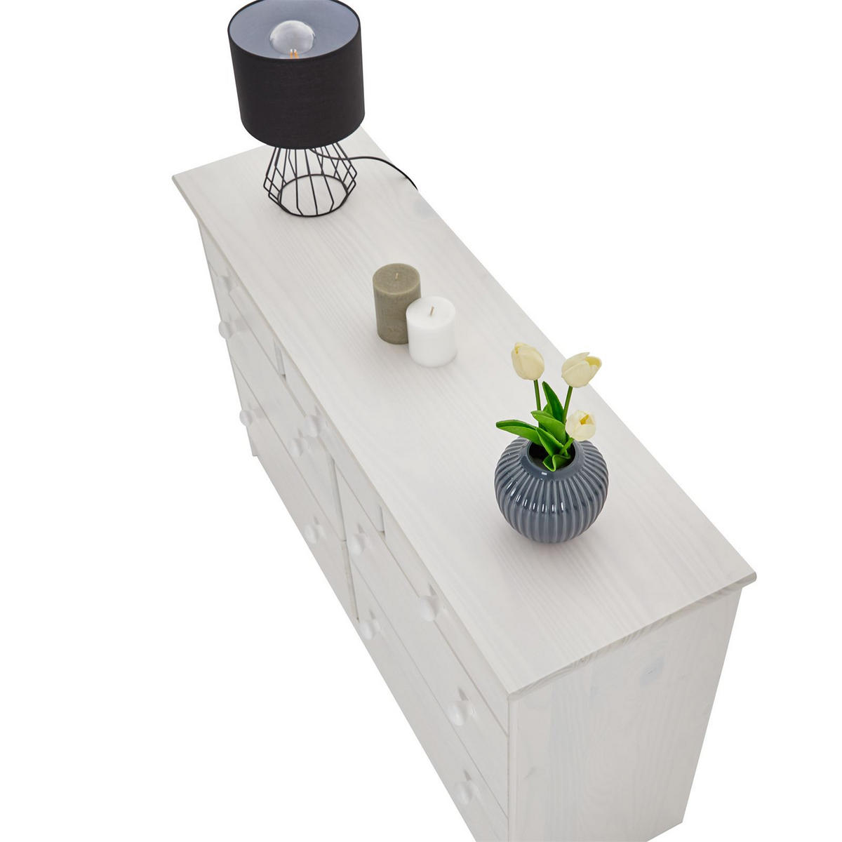 KOMMODE RONDO - Weiß, Holz (117/74/35cm) - IDIMEX