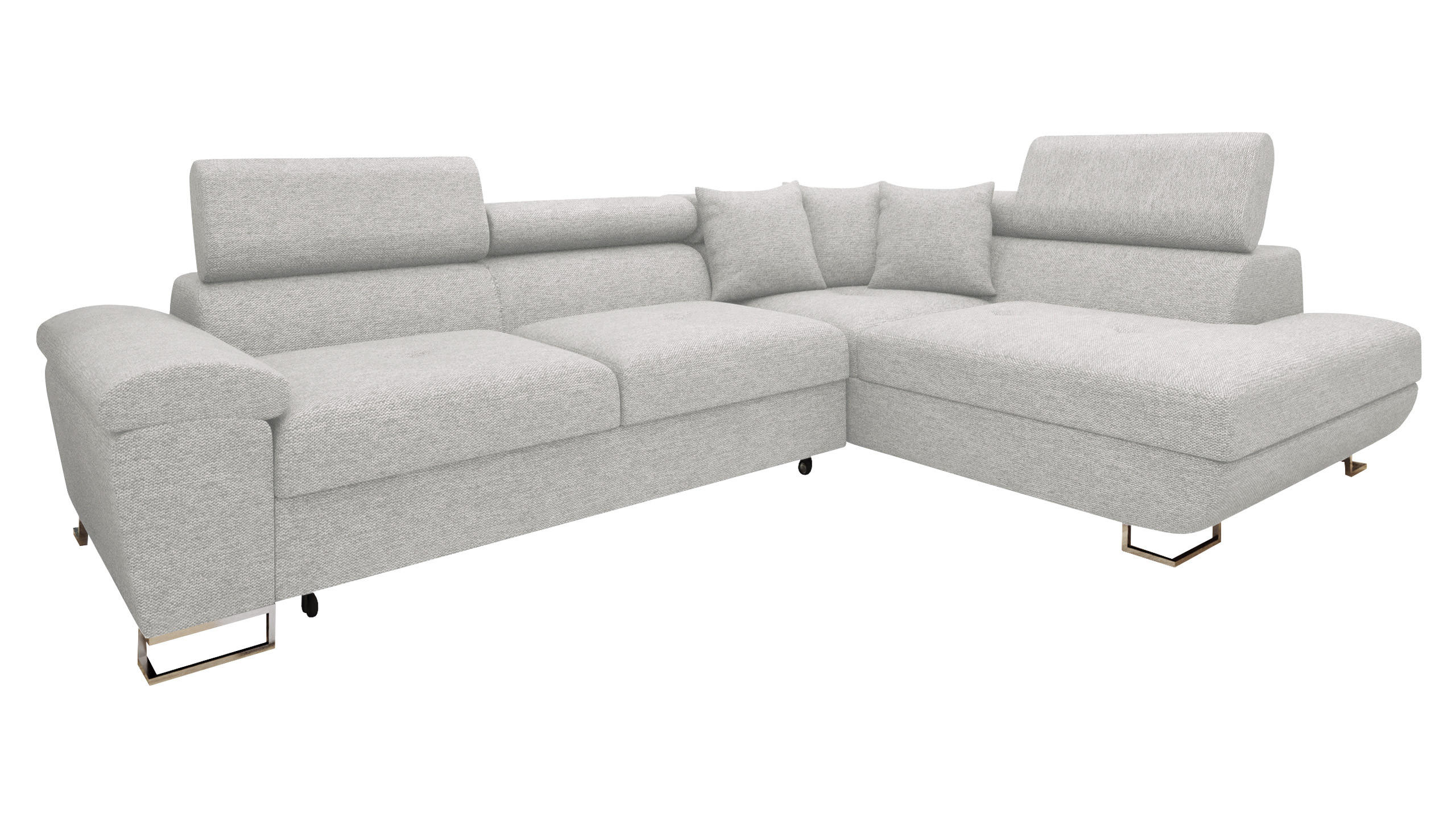 ECKSOFA Cotere, Seite: Rechts - Hellgrau, Holz/Textil (270/202cm) - MIRJAN24