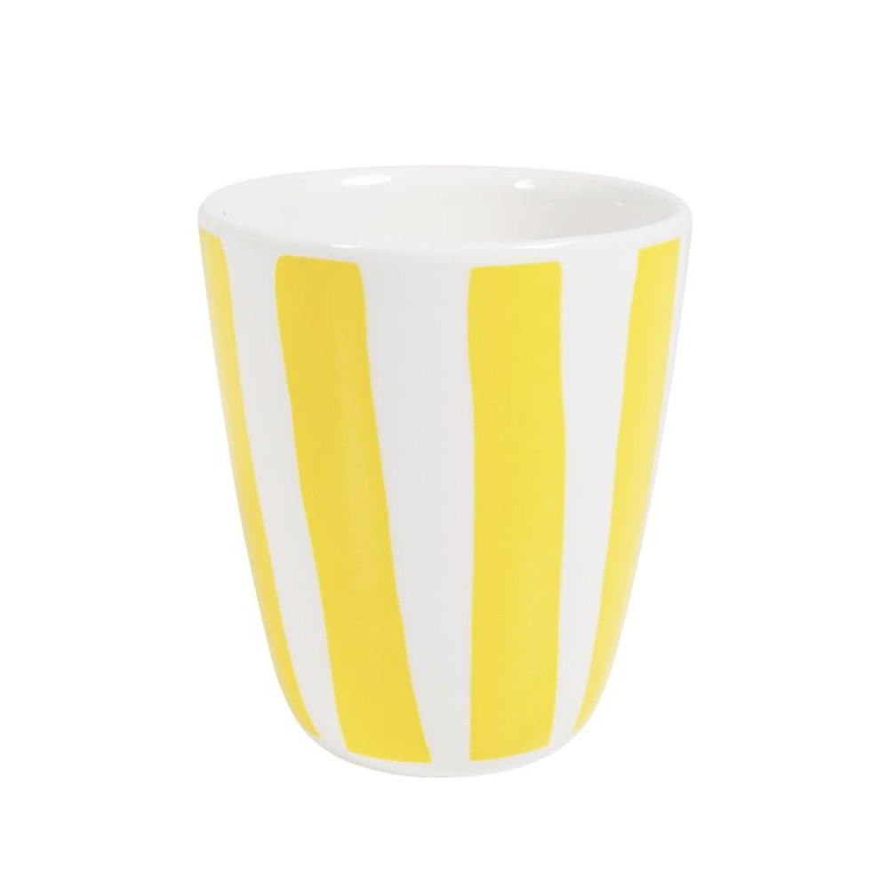 BECHER Gelber Streifen in Gelb - 350 ml - Multicolor, Keramik (0.35L) - Blond Amsterdam