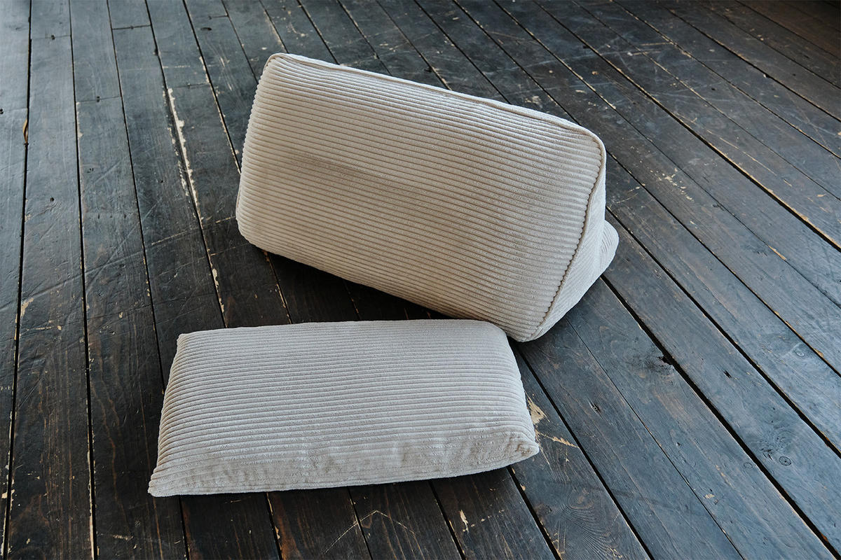 RÜCKENKISSEN WIOLO SOFT Hellgrau Cord - Hellgrau, Textil (83/46cm) - KAWOLA