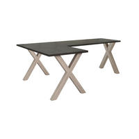ECKSCHREIBTISCH Ede 2 230 x 120 x 75 Computertisch Eiche sägerau/Graphit - Grau, Holz (230/120/75cm) - 58aufmkessel