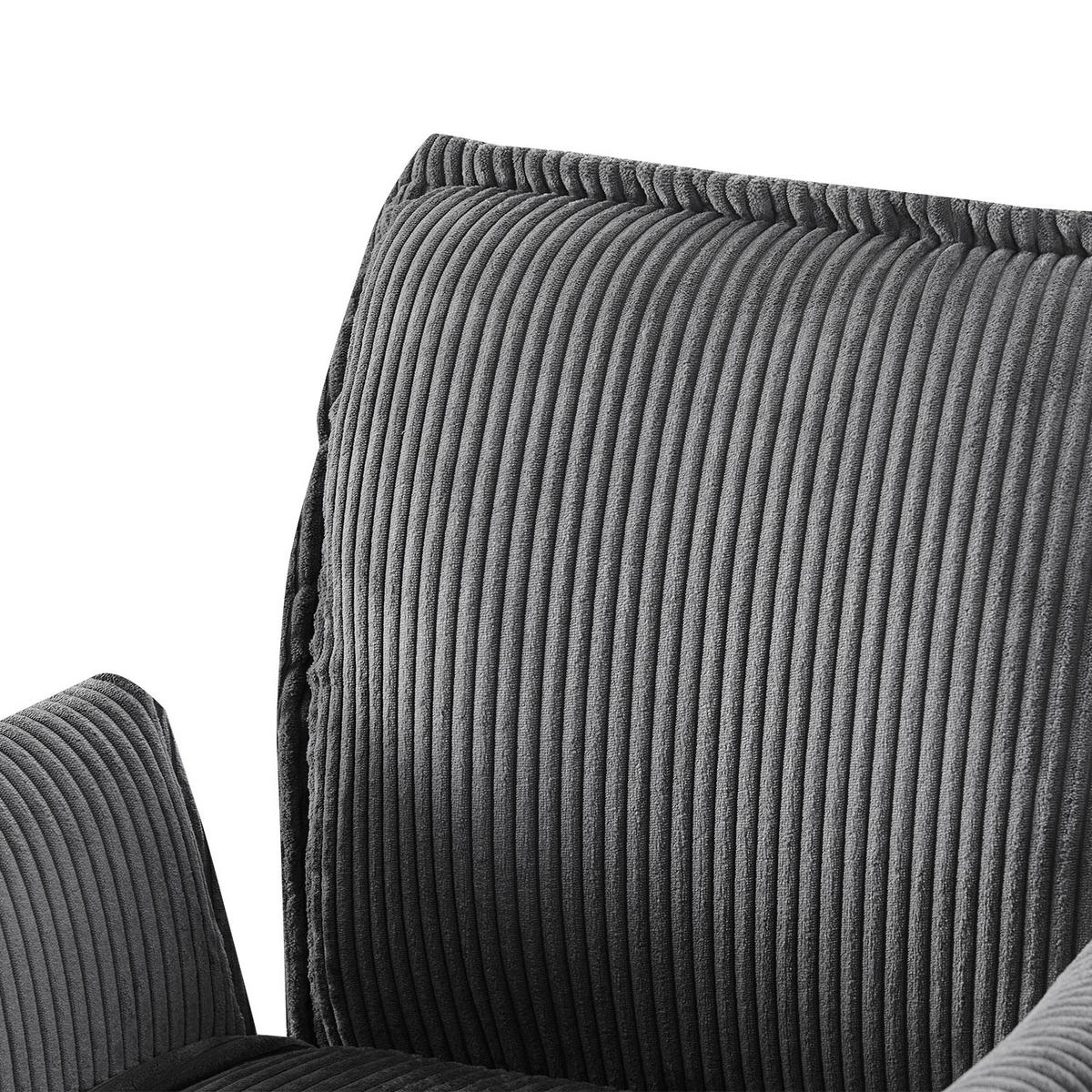 ARMLEHNSTUHL JÜRGEN Anthrazit - Anthrazit, Metall (63/84/63cm) - B&D Home