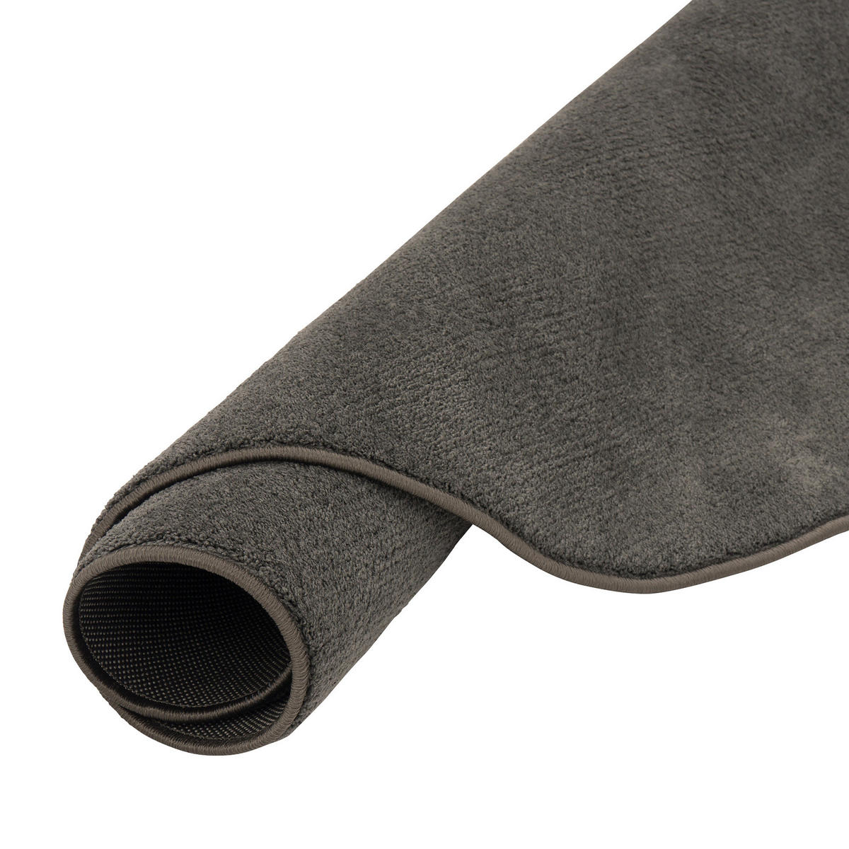 LUXUS SUPER SOFT HOCHFLOR LANGFLOR TEPPICH DELUXE RUND - Anthrazit, Textil (100/100cm) - Snapstyle