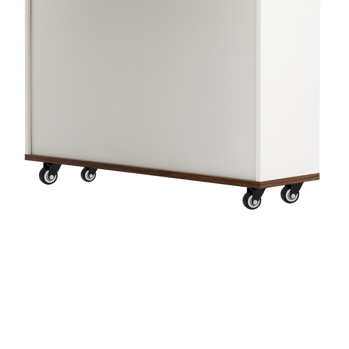 KÜCHENINSEL aus MDF 50.5-187.5x110.5x95.5 cm Weiß/Walnuss mit Ausziehtisch & Steckdosen - Weiß/Braun, Holzwerkstoff (187.5/95.5/110.5cm) - Modfu