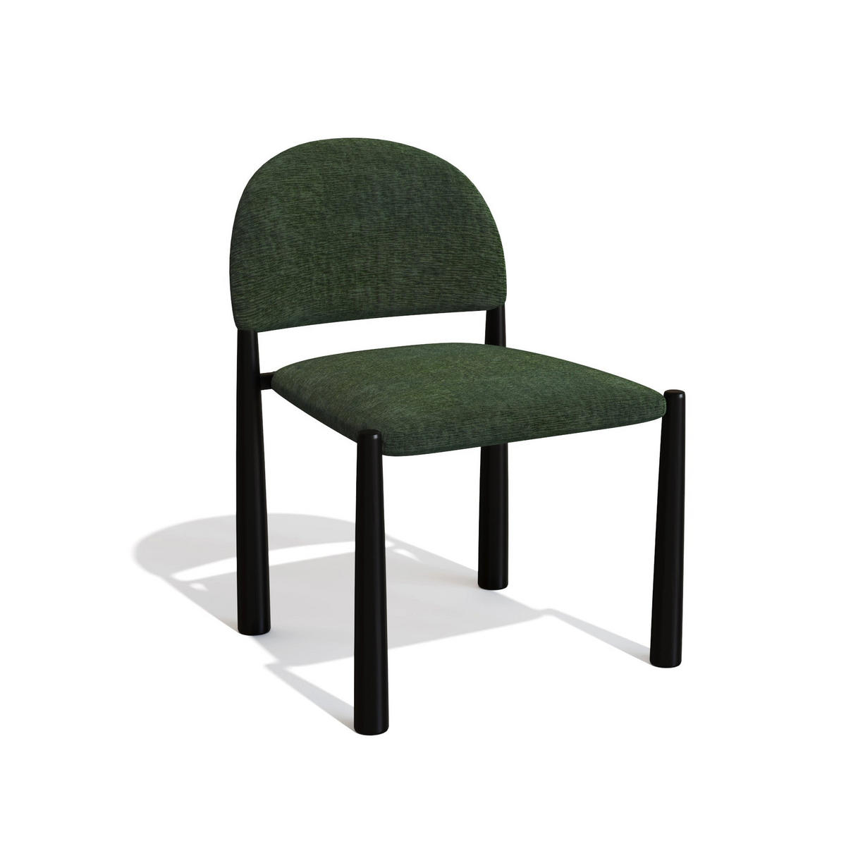 STUHL 2er-Set Texturierter Samt Khakigrün 53cm - Olivgrün/Grün, Textil (53/11.4/56.1cm) - Sia Home