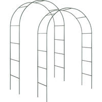 ROSENBOGEN 2er Set, 140 x 40 x 240 cm, grün - Grün, Metall (40/240/140cm) - tectake