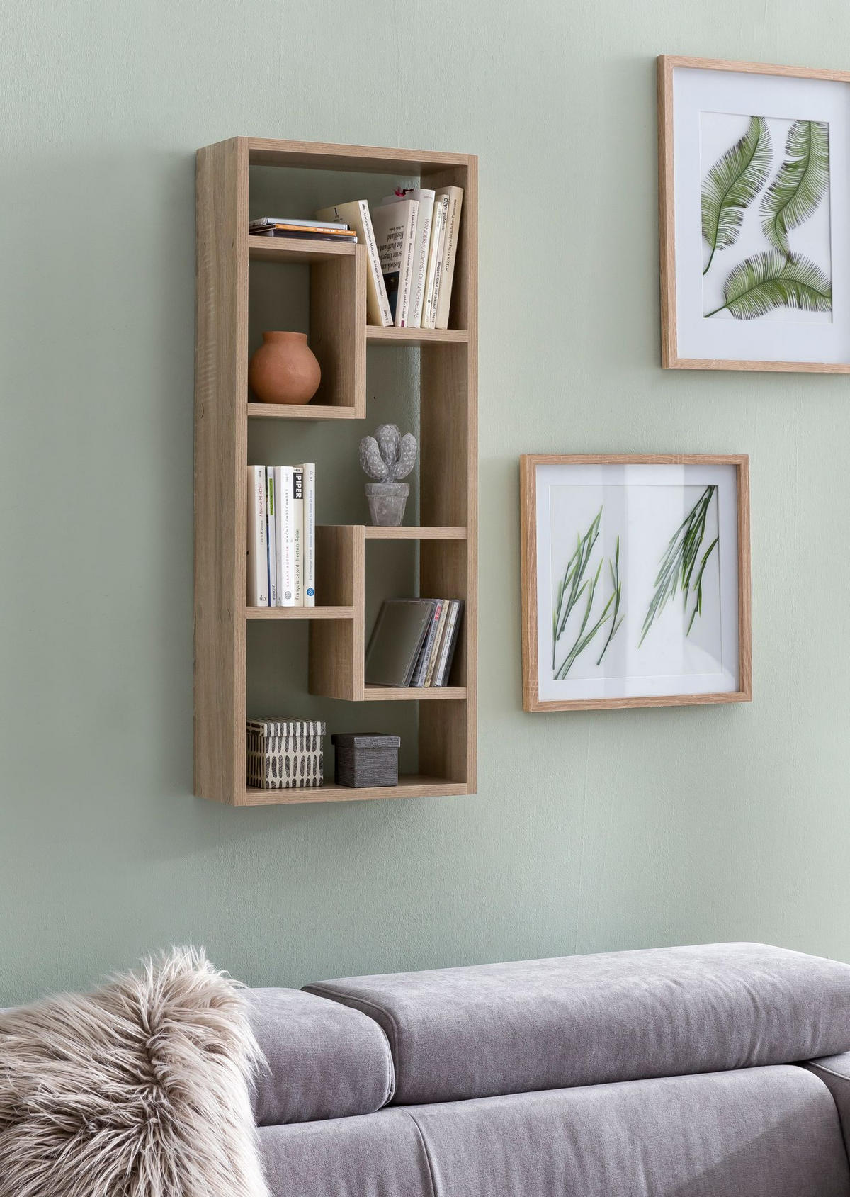 WANDREGAL ITTER Spanplatte Freischwebend Modern, Beige 36x15x90 cm - Beige, Holz (36/90/15cm) - KADIMA DESIGN