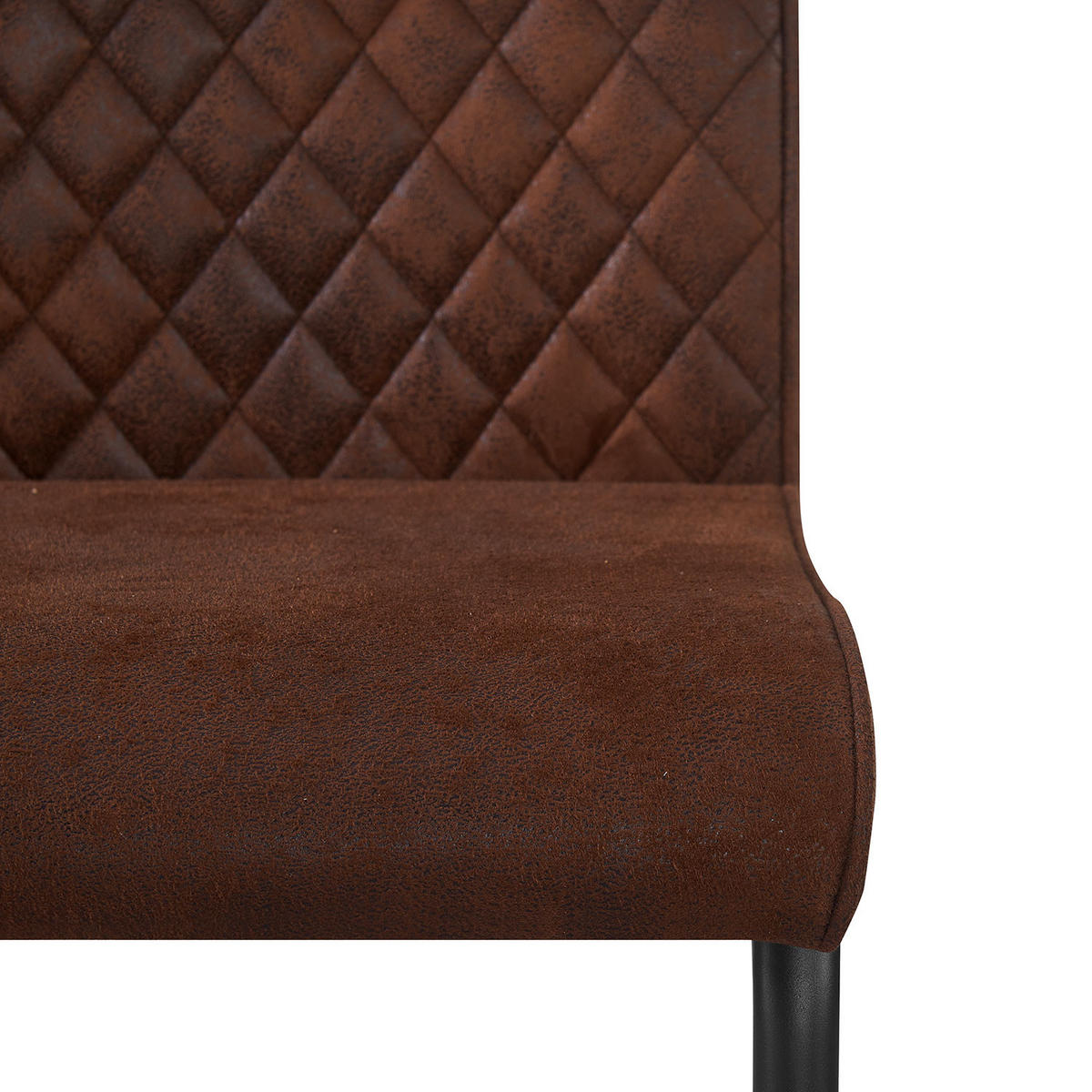 SCHWINGSTUHL THEO Braun 2 Stück - Braun, Textil/Metall (44/98/58cm) - B&D Home