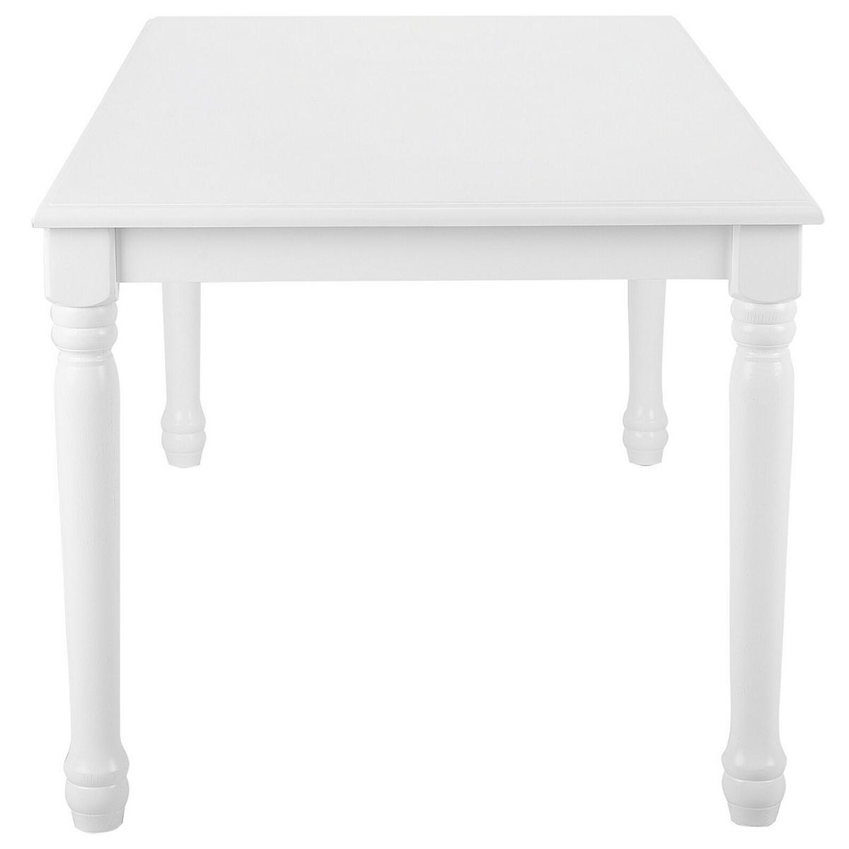 ESSTISCH 180/90/76 cm Weiß Rechteckig Cary - Weiß, Holzwerkstoff (180/90/76cm) - Beliani