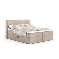 POLSTERBETT MITTO mit Bettkasten, Doppelbett - 180x200 cm - Beige/Naturfarben, Holz/Textil (180/200cm) - mybed.