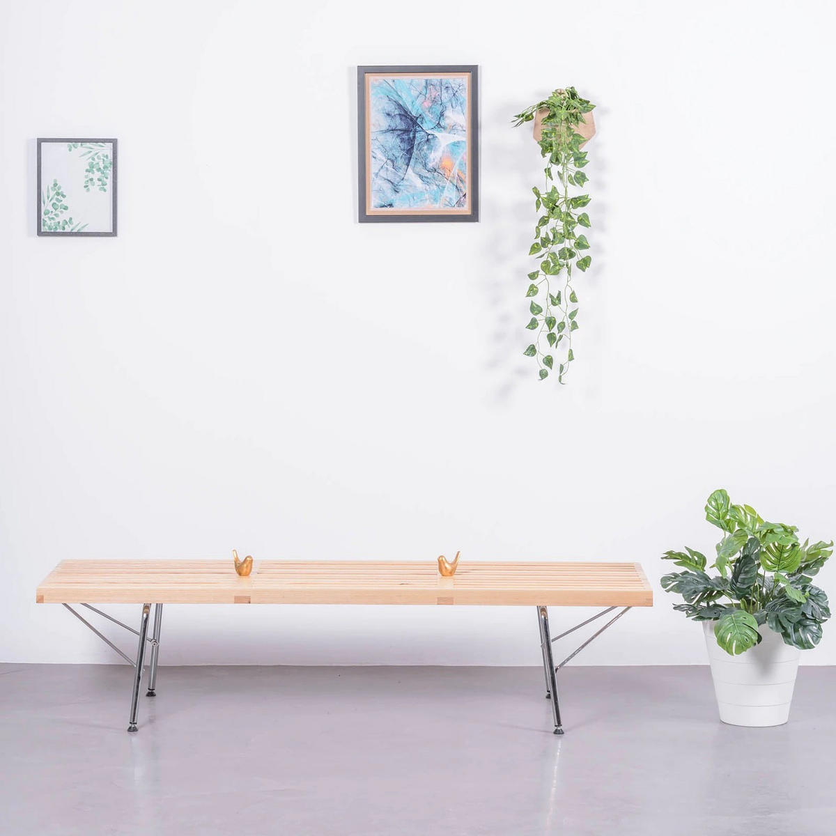 BANK Rechteckig Eschefarben 41/152/36 cm - Eschefarben, Holz (152/36/41cm) - Nest Dream