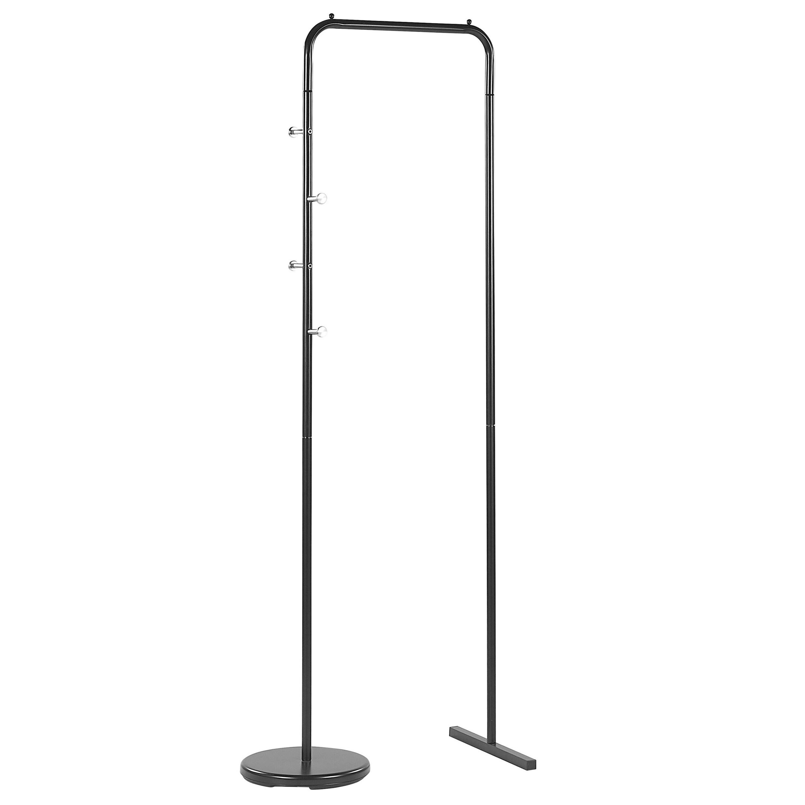 KLEIDERSTÄNDER Metall schwarz 175 cm Benton - Schwarz, Metall (50/175/50cm) - Beliani
