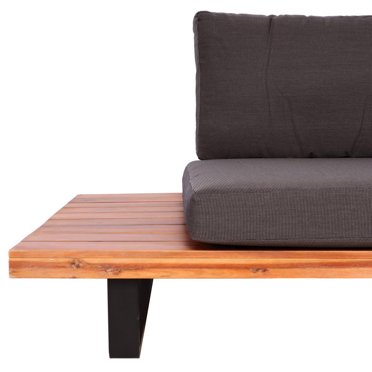 GARTENGARNITUR mit Sessel Braun Dunkelgrau - Braun, Holz - PROREGAL