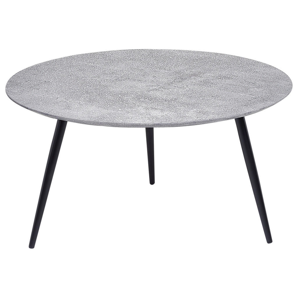 Beliani KONFERENČNÍ STOLEK Betonový efekt/černý 79 cm Effie