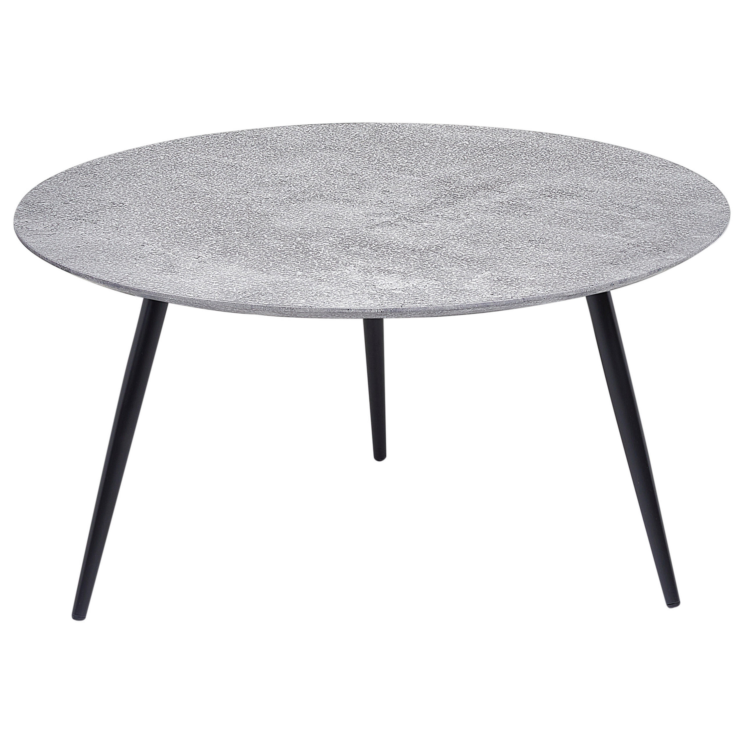 COUCHTISCH Betoneffekt/schwarz 79 cm Effie - Grau, Holzwerkstoff (79/61/40cm) - Beliani
