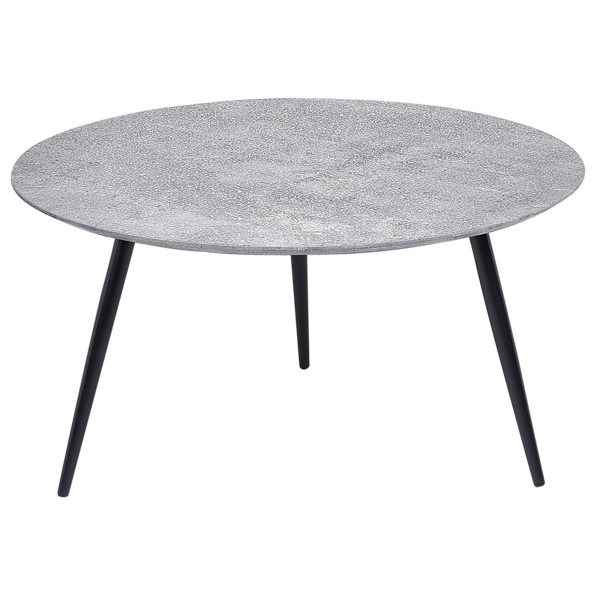 COUCHTISCH Betoneffekt/schwarz 79 cm Effie - Grau, Holzwerkstoff (79/61/40cm) - Beliani