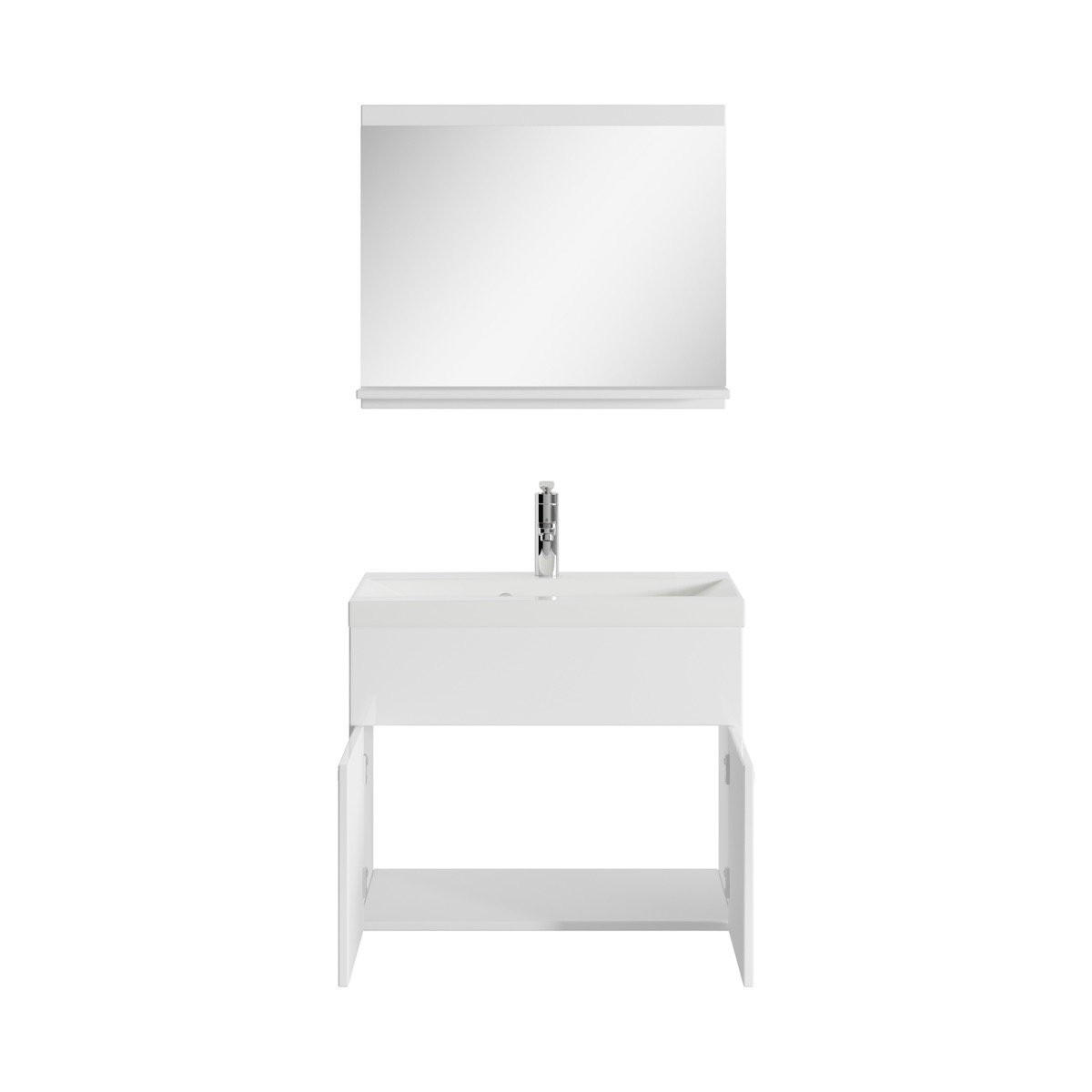 Badplaats BADMÖBEL-SET Weiß 60cm × 35cm × 51cm