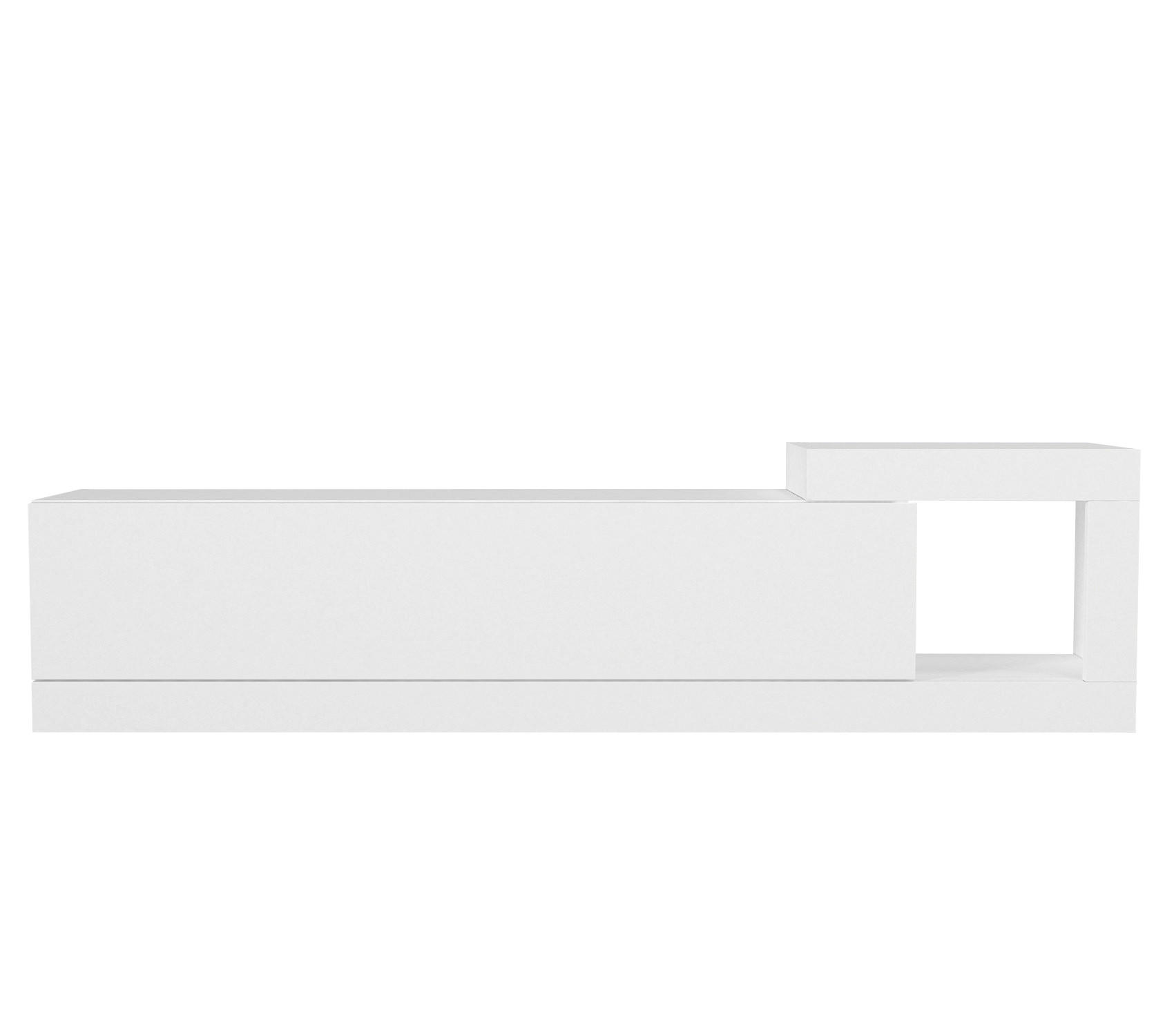 MOEBEL17 TV Lowboard 150 cm – Modernes Lowboard TV Schrank – TV Board Wohnzimmer – Fernsehtisch – TV Möbel Sideboard Modern – Modell Bliss - Weiß, Holzwerkstoff (150/37/30cm) - moebel17