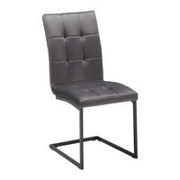 SCHWINGSTUHL-SET Mela Dunkelgrau Samt - Dunkelgrau, Metall (44/95/60cm) - Bessagi Home
