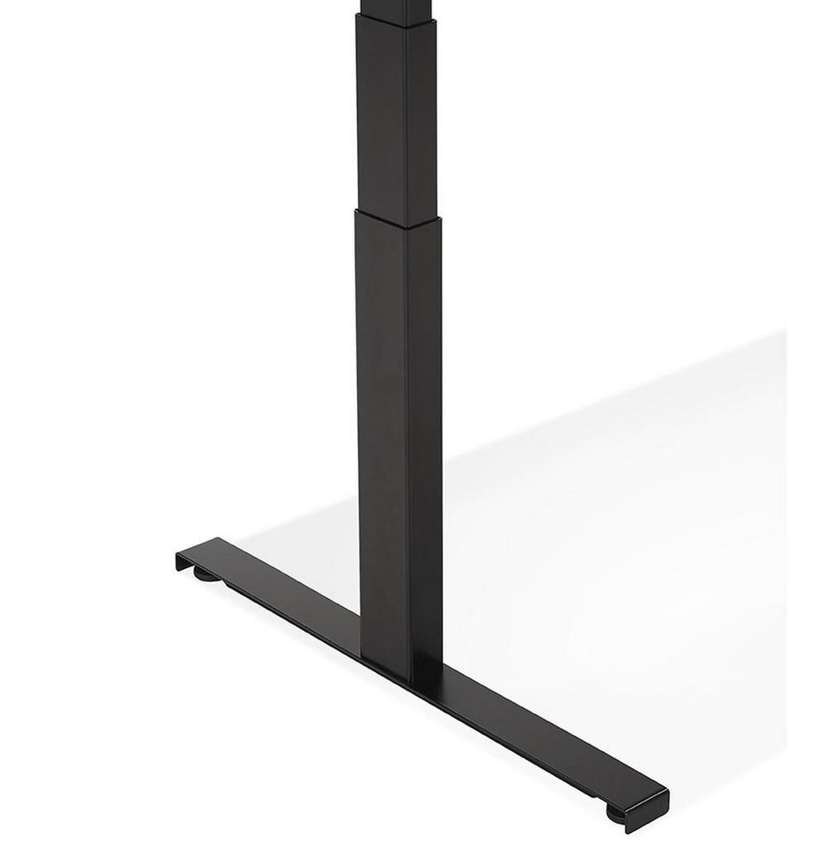 SCHREIBTISCH Höhenverstellbar Elektrisch Ergonomisch XARIX, Schwarz 160x80x127 cm - Schwarz, Holzwerkstoff/Metall (80/160/127cm) - KADIMA DESIGN
