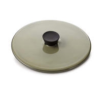 DECKEL FÜR KASSEROLLE CARACTERE 12 cm Kardamom - Dunkelgrün, Keramik (12cm) - Revol Porcelaine France