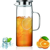 WASSERKARAFFE 1.5 L Klarglas hitzebeständig - Transparent, Glas (13/13cm)