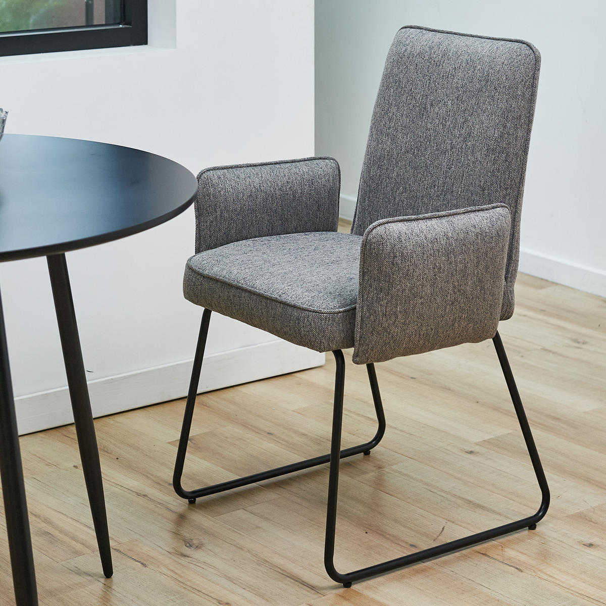 ESSZIMMERSTÜHLE 2ER-SET ALBA - Grau, Metall (62/92/52cm) - SVITA