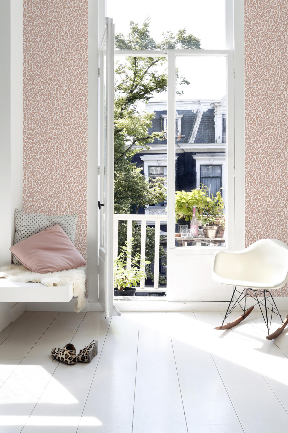 TAPETE Leopardenmuster 53 cm x 10.05 m - Pink, Papier (53/0.1cm) - ESTAhome